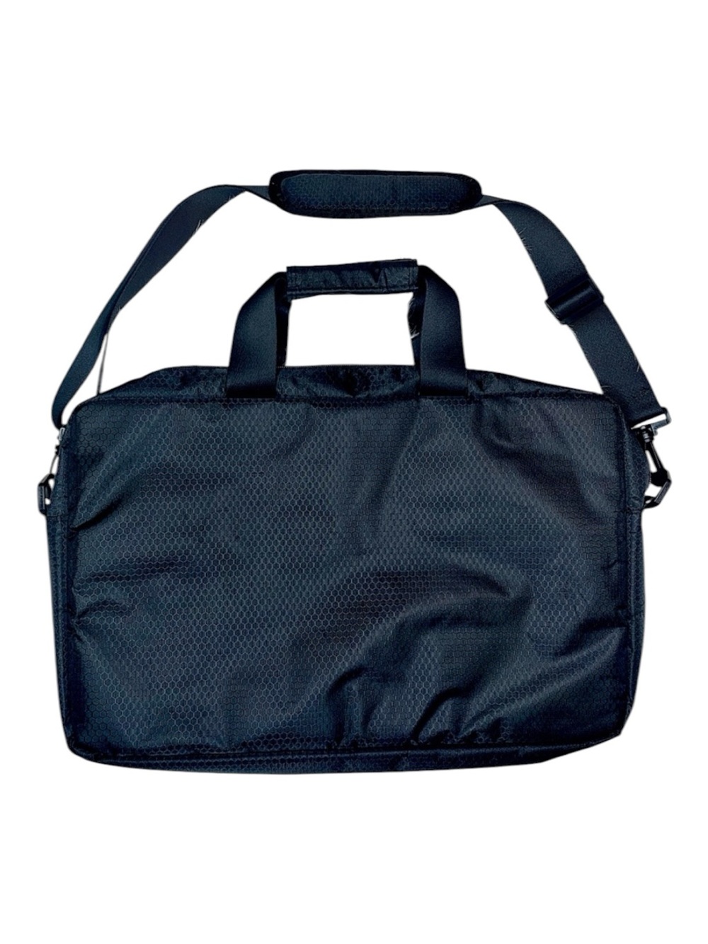 Laptop Messenger Briefcase Bag Black with Orange Interior New